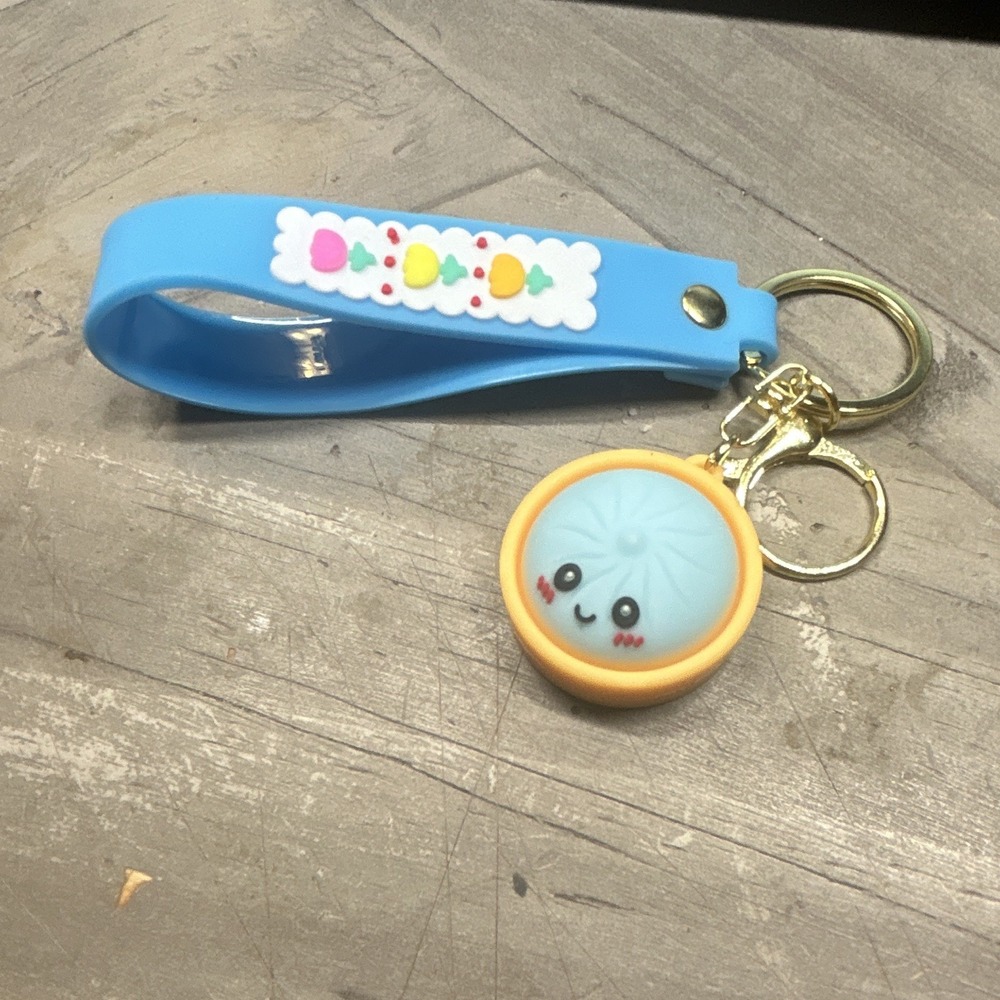 Blue Dumpling  Wristlet Strap Keychain Detachable Keyring / bag charm
